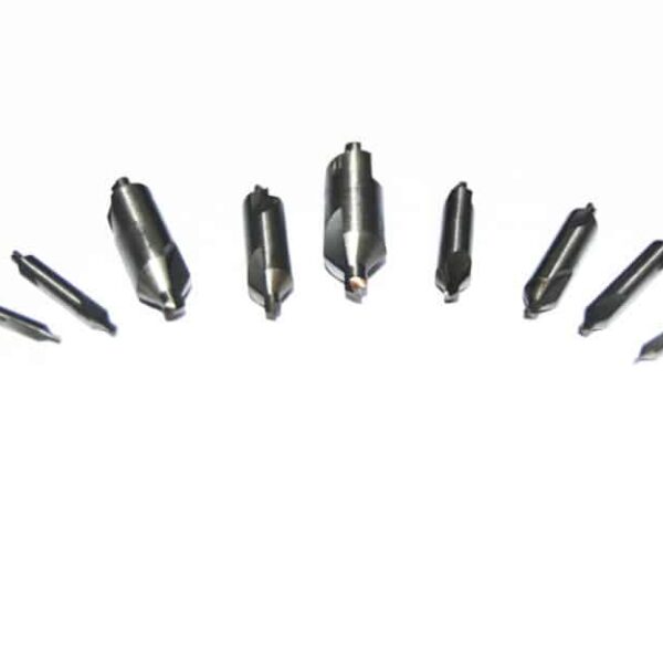 JUEGO DE BROCAS CENTRALES: 9 PIEZAS LADOS RECTOS, BROCA DE TORNO DE 60°, DE 1 A 6 MM