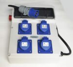 CUADRO ELÉCTRICO PARA LA DISTRIBUCIÓN EN OBRA 4 ENCHUFES CERTIFICACIÓN PULSADOR DE EMERGENCIA 16A PO-FRI108P