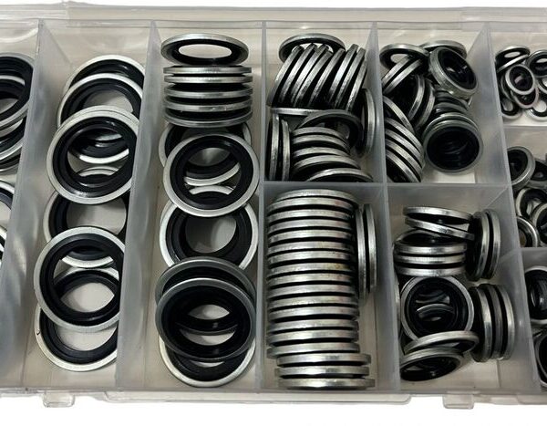 ARANDELAS 165 PIEZAS JUNTAS TAPAS DE ACEITE DE MOTOR DE METAL DE GOMA TAPAS 10 TAMAÑOS 056x