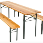 SET CERVECERÍA MESA + BANCOS BANCO PLEGABLE FERIAS DE LA MADERA 60X200 CM 586 4f