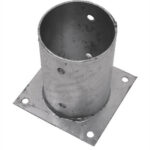 SOPORTE DE VIDRIO SOPORTE DE POSTE DE PILAR PILAR DE MADERA GALVANIZADA Ø61mm REDONDO 702