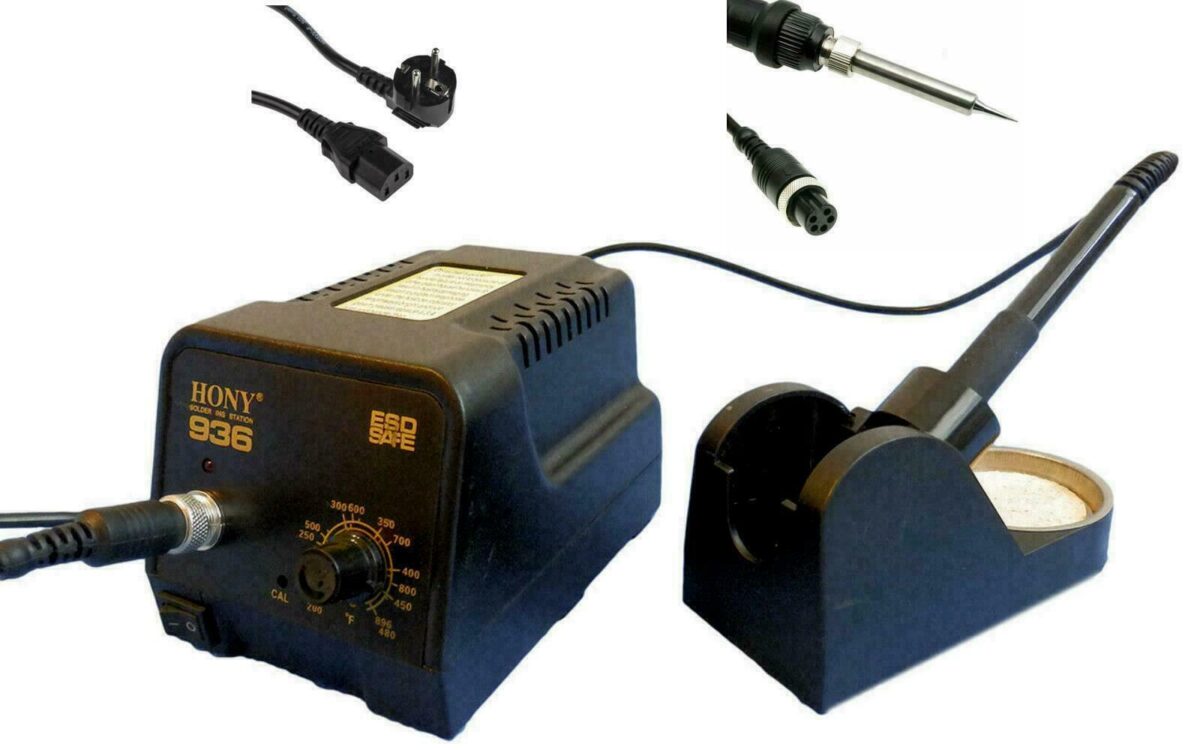 ESTACIÓN DE SOLDADURA SOLDADOR AJUSTABLE DE ESTAÑO 60W 936