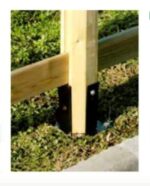 SOPORTE DE POSTE DE PILAR DE MADERA OCTOGONAL SOPORTE DE COPA ACERO 105x105 mm gc