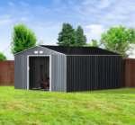 CASA COBERTIZO TRASTERO CAJA DE CABAÑA JARDÍN HERRAMIENTAS DE CHAPA 13 METROS 3.4x3.8 V01