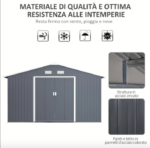 CASA COBERTIZO TRASTERO CAJA DE CABAÑA JARDÍN HERRAMIENTAS DE CHAPA 13 METROS 3.4x3.8 V01