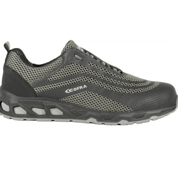 CALZADO DE SEGURIDAD PARA TRABAJOS BAJOS ZAPATO GRIS COFRA WATT S1 P SRC TG 39
