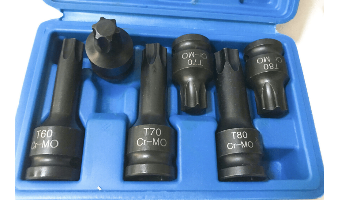 ENCHUFES TORX IMPACTO LARGO CORTO 6 PIEZAS T60 T70 T80 xi