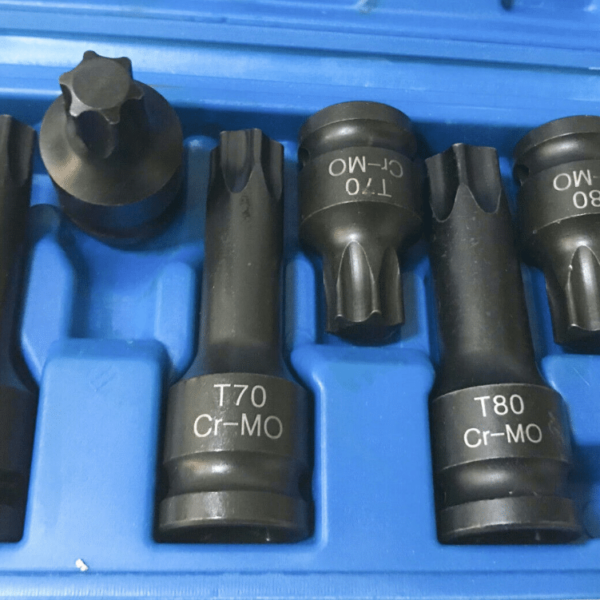ENCHUFES TORX IMPACTO LARGO CORTO 6 PIEZAS T60 T70 T80 xi