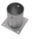 SOPORTE DE VIDRIO SOPORTE DE POSTE PILAR DE MADERA GALVANIZADA Ø81mm REDONDO 107