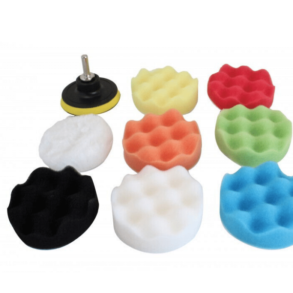 KIT DE PULIDO DE AUTOMÓVILES ALMOHADILLAS DE ESPONJA ALMOHADILLA DE RESPALDO 80 MM 3.2 "PULGADAS 9 PIEZAS 681S