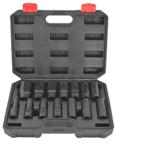 CAJA DE LLAVES BRÚJULA ENCHUFES REFORZADOS 1/2" 14 PIEZAS CAJA 10 32 MM 313AW