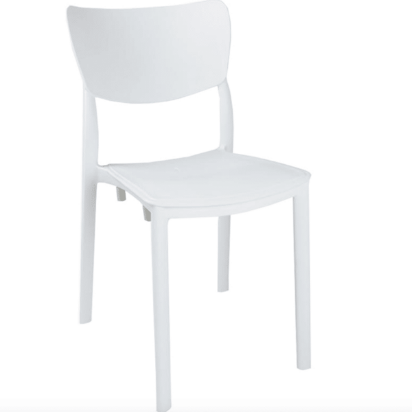 SILLA DE POLIPROPILENO SILLAS BAR RESTAURANTE JARDÍN INTERIOR EXTERIOR BLANCO LBR