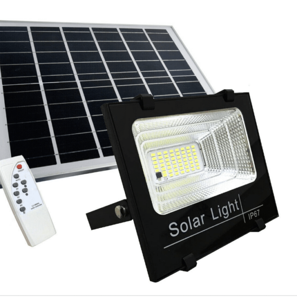 FOCO LED ALIMENTADO POR ENERGÍA SOLAR TWILIGHT PANEL + CONTROL REMOTO DE 300Wox