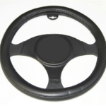 FUNDA DE VOLANTE UNIVERSAL DE COCHE FUNDA DE VOLANTE 37 39 CM IMITACIÓN CUERO NEGRO 465