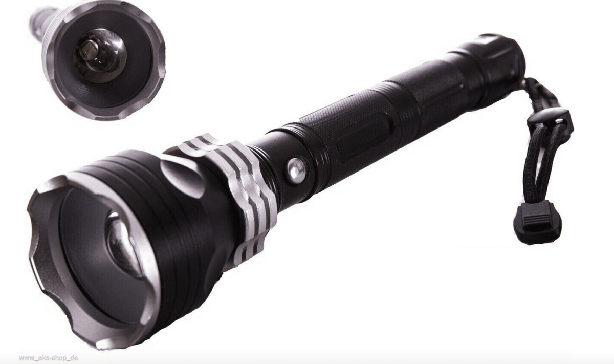 17914 CREE T6 2000 LÚMENES LINTERNA TÁCTICA LED RECARGABLE CON CABLE DE EXTENSIÓN 1899T6