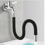 MANGUERA DE EXTENSIÓN GRIFO GRIFO LAVABO FREGADERO FLEXIBLE 20 CM NEGRO 197ba