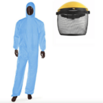 VISERA PROTECTORA DE JARDINERÍA KIT MASCARILLA DESBROZADORA + TRAJE DE JARDÍN TNT