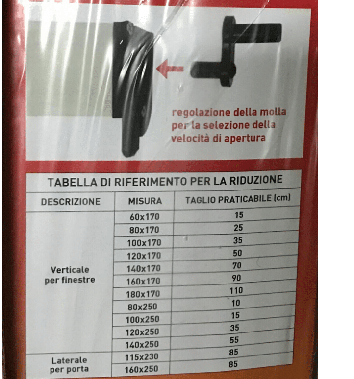 17824 MOSQUITERA ENROLLABLE 80x170 REDUCIBLE EN ALUMINIO MARFIL 0910