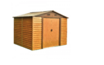 CASETA DE JARDÍN CON TECHO A DOS AGUAS EN PORTAHERRAMIENTAS DE CHAPA 6,5 M² MARRÓN 163