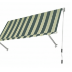 TOLDO DESPLEGABLE BALCÓN SIN COFRE 2.5x2.5 MT RAYAS VERDE/BLANCO 3931