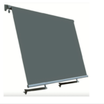 TOLDO DESPLEGABLE BALCÓN SIN CAJA 2.5x2.5MT GRIS CON CENEFA 933G