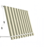 TOLDO DESPLEGABLE BALCÓN SIN CAJA 2.5x2.5 MT BEIGE RAYAS 3936
