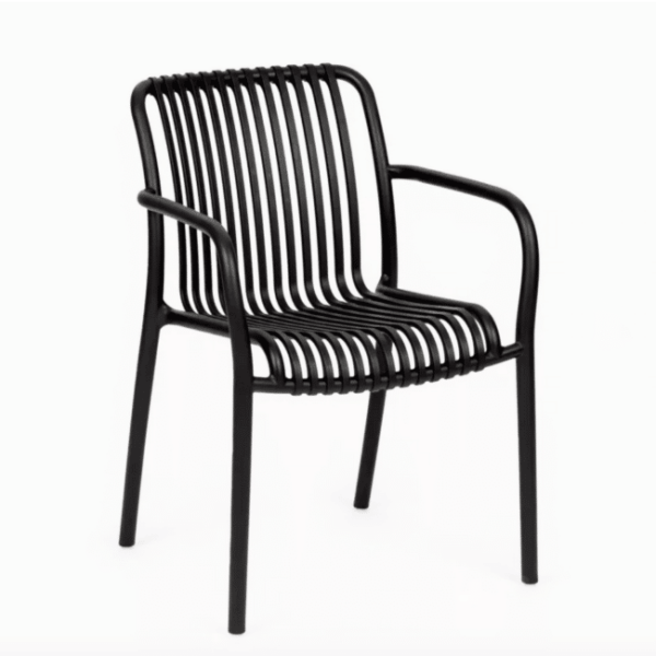 SILLA DE POLIPROPILENO COCINA RESTAURANTE SILLAS DE JARDÍN INTERIOR EXTERIOR NEGRO 689ni