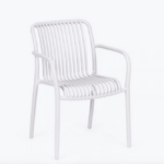SILLA DE POLIPROPILENO COCINA RESTAURANTE SILLAS DE JARDÍN INTERIOR EXTERIOR BLANCO 665n