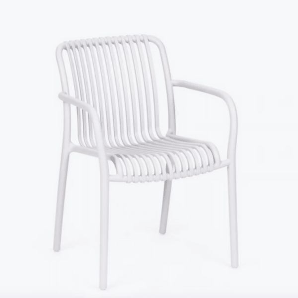 SILLA DE POLIPROPILENO COCINA RESTAURANTE SILLAS DE JARDÍN INTERIOR EXTERIOR BLANCO 665n