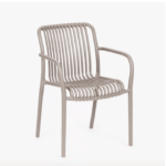 SILLA DE POLIPROPILENO COCINA RESTAURANTE SILLAS DE JARDÍN INTERIOR EXTERIOR GRIS PALOMA 672