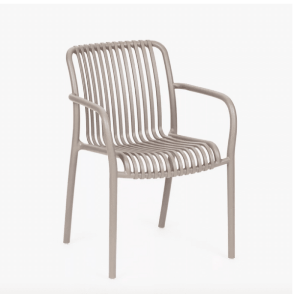 SILLA DE POLIPROPILENO COCINA RESTAURANTE SILLAS DE JARDÍN INTERIOR EXTERIOR GRIS PALOMA 672