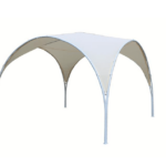 GAZEBO ARQUEADO 3.8x3.8 MT CARPA IGLÚ METÁLICA JARDÍN AL AIRE LIBRE CREMA 393ds