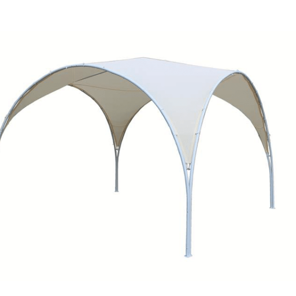 GAZEBO ARQUEADO 3.8x3.8 MT CARPA IGLÚ METÁLICA JARDÍN AL AIRE LIBRE CREMA 393ds
