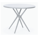 MESA REDONDA PARA JARDÍN INTERIOR EXTERIOR POLIPROPILENO CM Ø80x74h BLANCO 610v