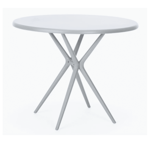 MESA REDONDA PARA JARDÍN INTERIOR EXTERIOR POLIPROPILENO CM Ø80x74h BLANCO 610v