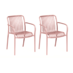 KIT 2 SILLAS POLIPROPILENO COCINA SILLA RESTAURANTE INTERIOR EXTERIOR TERRACOTA 696
