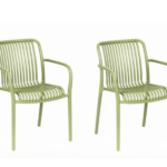 KIT 2 SILLAS POLIPROPILENO COCINA BAR RESTAURANTE SILLA INTERIOR EXTERIOR VERDE 702n