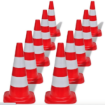 DIVISOR DE TRÁFICO DE POLIETILENO ROJO HD ROAD CONE BICOLOR H 33