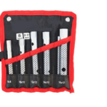 JUEGO DE LLAVES DE TUBO HEXAGONALES 5 PIEZAS DE 8 A 17 MM LLAVE DE BUJÍAS DE ACERO 459A