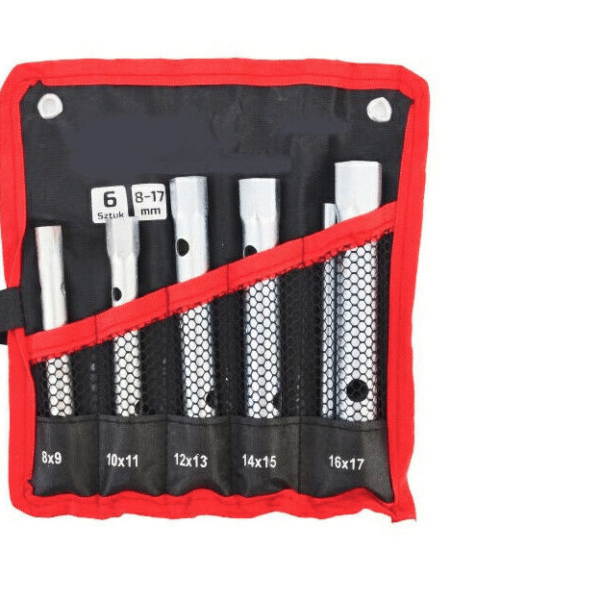 JUEGO DE LLAVES DE TUBO HEXAGONALES 5 PIEZAS DE 8 A 17 MM LLAVE DE BUJÍAS DE ACERO 459A