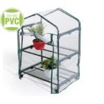 INVERNADERO JARDÍN BALCÓN TERRAZA PROTECCIÓN VEGETAL 2 ESTANTES PVC CON RUEDAS 472ve