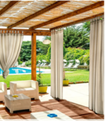 Kit de pérgola con pérgola de madera 3x4 mt cubierta 2 piezas caña de bambú arella 804vn