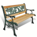 BANCO BANCO ASIENTO DE MADERA RESPALDO CM 82x39x50 h JARDÍN EXTERIOR 3 PLAZAS 080