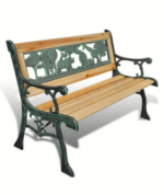 BANCO BANCO ASIENTO DE MADERA RESPALDO CM 82x39x50 h JARDÍN EXTERIOR 3 PLAZAS 080