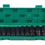 10 piezas de vasos hexagonales largos pulidos negros de 1/2" casquillo de destornillador 8 24 mm ve