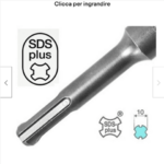 PERFORADORA DE CORONAS MM 80 CON VARILLA SDS PLUS LADRILLOS DE PARED DE CEMENTO DE 350 MM