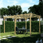 PÉRGOLA PÉRGOLA CENADOR DE MADERA TOLDO DE JARDÍN CON CUBIERTA 3x6 MT 547