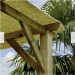 PÉRGOLA PÉRGOLA CARPADOR DE MADERA CUBIERTA DE DOSEL DE JARDÍN 3x3 MT 516 ST