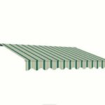 TOLDO SOLAR ENROLLABLE BALCÓN BARRA CUADRADA 2X1.5 MT RAYAS VERDE BLANCO 1821