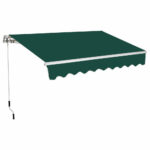 TOLDO SOL ENROLLABLE BALCÓN BARRA CUADRADA 2X1.5 MT TOLDOS BRAZOS VERDES 1824V